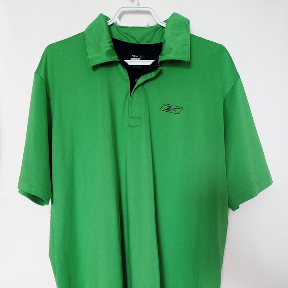 reebok green polo men L - Picture 1 of 1